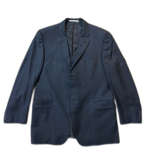Burberry Blue Pinstripe Sport Coat - Picture 1 of 8